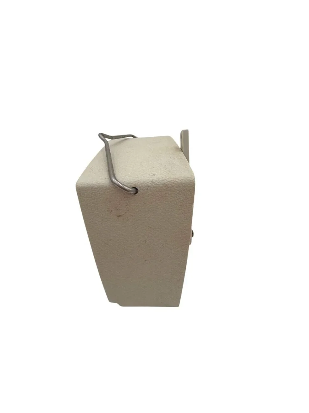Vintage Square Windup Timer Beige Metal Housing Retro Photo Room Alarm - Picture 2 of 6